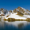 Balea lake in Fagaras mountains