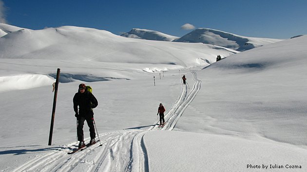 Ski touring in Bucegi mountains, February 2010