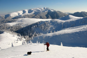 Ski touring in Ciucas mountains