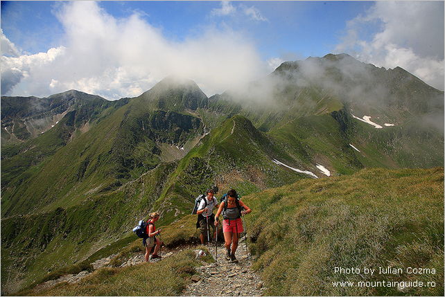 Climbing Moldoveanu peak, Romania