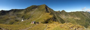 Highest peaks of Romania: Moldoveanu and Vistea Mare peaks in fagaras mountains